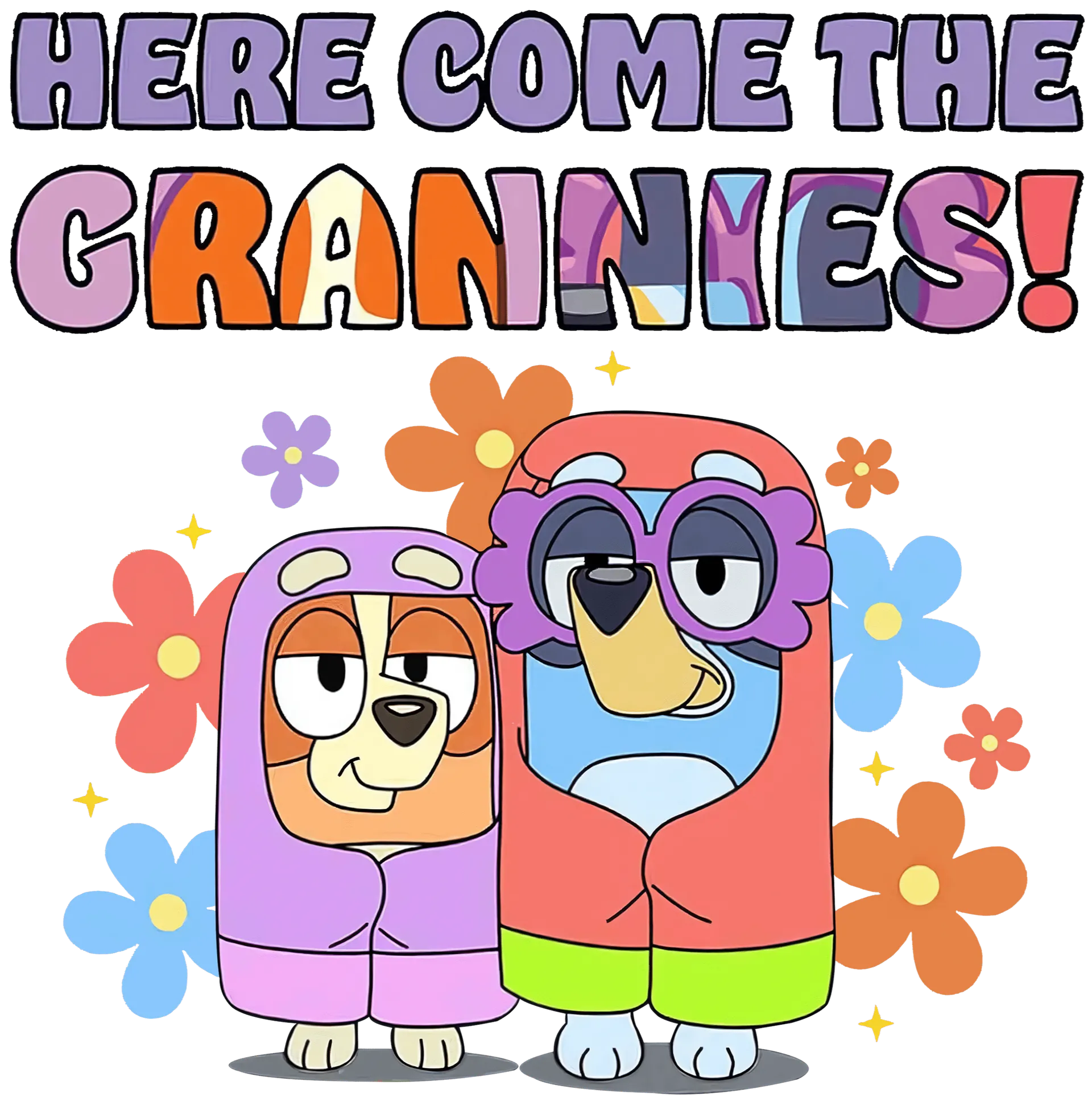 BLUEY HERE COME GRANNIES