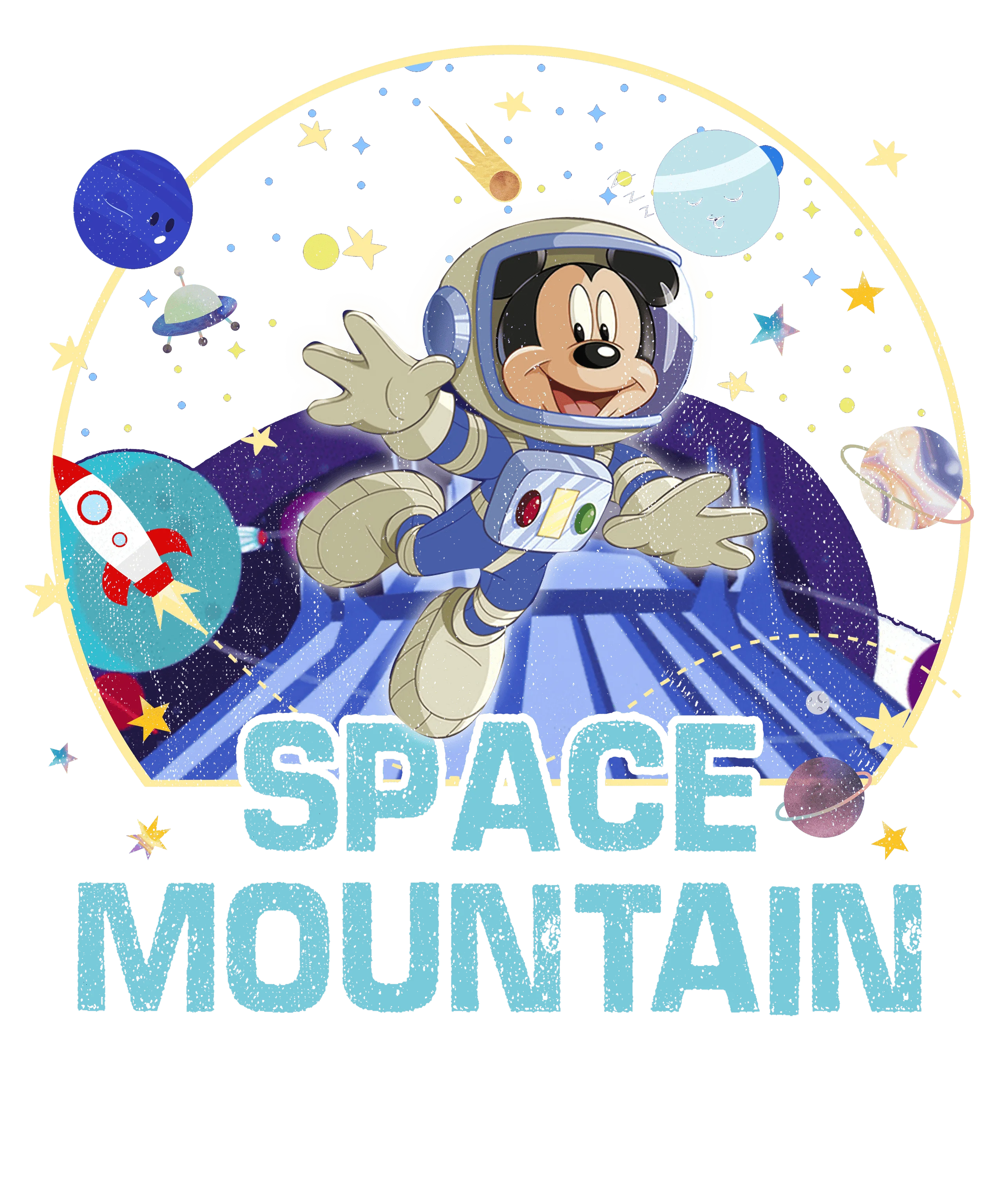 DISNEY SPACE MOUNTAIN BLUE