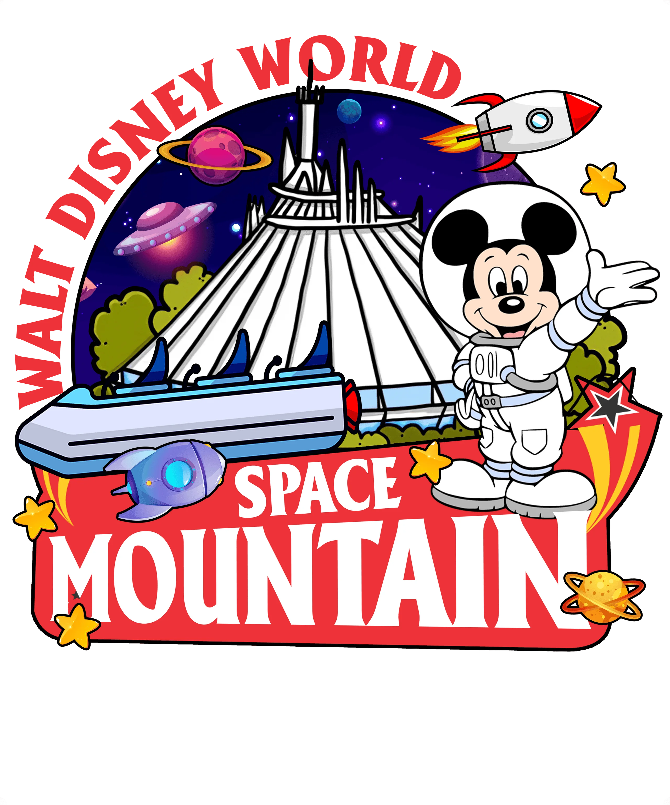DISNEY SPACE MOUNTAIN RED