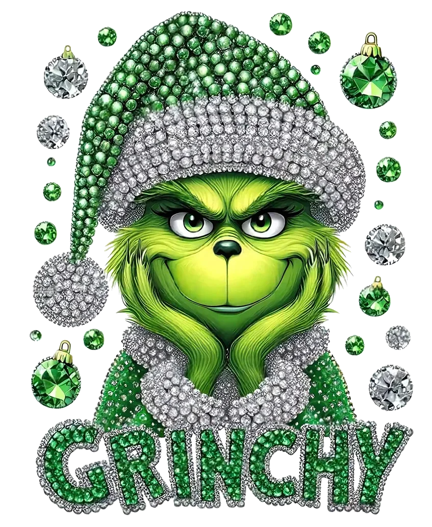 GRINCH RHINESTONES GREEN