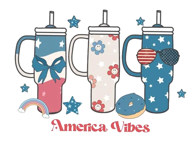 AMERICA VIBES CUPS 4TH OF JULY